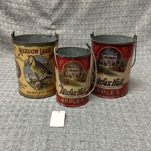 Vintage looking can decorations, new with tags